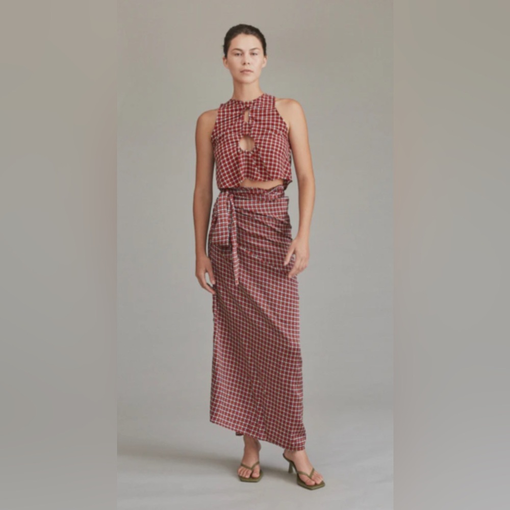 Acacia Swimwear Poppy Cotton Cupro Wrap Skirt